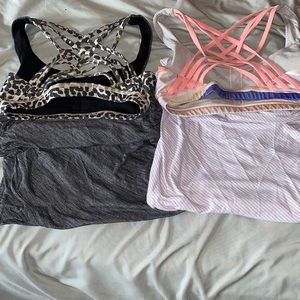 Lululemon workout tops with built in bra